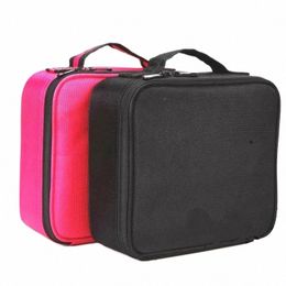 2020 New Brand Suitcases Double Storey Profial Cosmetic Case Nail Pattern Semi-permanent Tool Box Storage Cosmetic Bag 65nU#