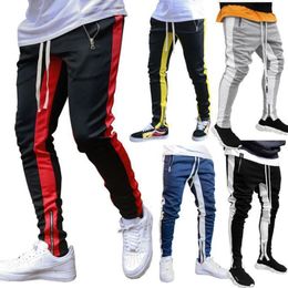 Mens Casual Fashion Pants Sportswear Skinny Male Trousers Gyms Tracksuits Bottoms Hip Hop Streetwear Joggers Sweatpants 240325