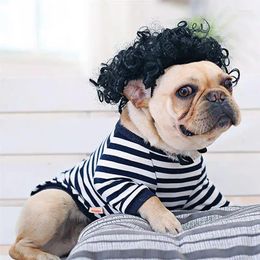 Dog Apparel Pet Wig Cosplay Cap For Small Puppy Dogs Cats Cute Lovely Hair Loop Head Wear Hat Costume