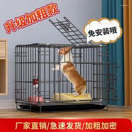 Cat Carriers Teddy Dog Cage Small Indoor With Toilet Household Medium Folding Pet