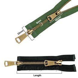 5# Colourful High Quality Open-End Double Sliders Copper Metal Zipper 2-Ways Zip Diy Handcraft For Sewing Cloth Pocket Garment