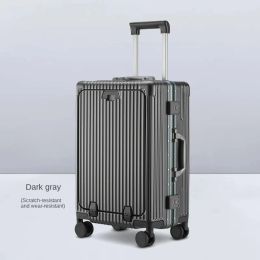 2023 New Multi-Functional Luggage Trolley 20 Inch Universal Wheel Boarding Bag USB Front Open Side Open Computer Travel Suitcase