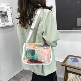 Shoulder Bags PVC Transparent Zipper Bag For Women Chic Lady Clear Small Streetwear Outdoor Traveling