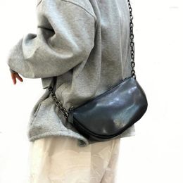 Totes Genuine Leather Women's Crossbody Bags Trendy Underarm Shoulder Bag Adjustable Straps Handbags Ladies Moon Chain