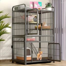 Cat Carriers Multifunctional Household Cage Four-story Luxury Villa Large Space Cattery House Small Domestic Indoor Nest