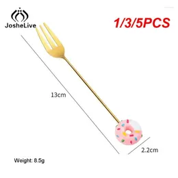 Forks 1/3/5PCS Spoon Fork Cake Durable Fashion Stainless Steel Ice Cream Scoop Dessert Utensils Candy