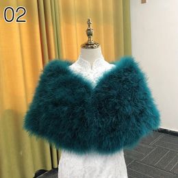 Ostrich Fur Shawls Elegant Ostrich Feather Coats Wedding Boleros Bridal Wrap Shawls Jackets Party Evening Dresses Cloak Scarf