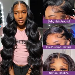 32 Inch 360 Full Lace Wig Brazilian Body Wave Human Hair Wigs For Women 13x4 13x6 HD Transparent Lace Frontal Wigs 180 Density