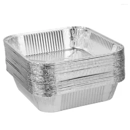 Disposable Dinnerware Snack Storage Foil Box Waterproof Oil-proof Aluminium Pans High-temperature Resistance For Cooking