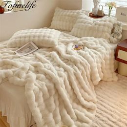 Winter Luxury Imitation Fur Plush Blanket Warm Super Soft Blankets Bed Sofa Cover Fluffy Throw Bedroom Couch Pillowcase 240326