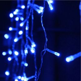 5M Waterproof Outdoor Christmas Light Droop 0.4-0.6m Led Curtain Icicle String Lights Garden Mall Eaves Decorative Lights