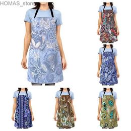 Aprons Aesthetic Women kitchen apron original Children Waterproof girl custom man waiter work apron oil proof mandala vintage Persia Y240401BEM9