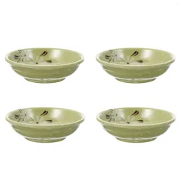 Plates 4 Pcs Saucer Dipping Dish Restaurant Bowls El Appetiser Server Pot Printing Vinegar Holder Melamine Seasoning Decorative