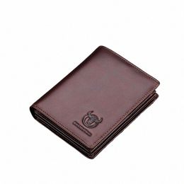 bullcaptain Large Capacity Genuine Leather Bifold Wallet Credit Card Holder for Men with 15 Card' Slots RFID Wallet P8MB#