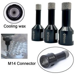 8-Piece M14 Diamond Tile Drill Bit Set 6/6/8/8/10/12/14mm M14 Diamond Drill Set for Porcelain Tile Granite Marble Glass