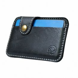 1pc Retro Leather Card Wallet Men Busin Bank Card Holder Thin Credit Card Case Cvenient Small Cards Pack C Pocket i7mL#