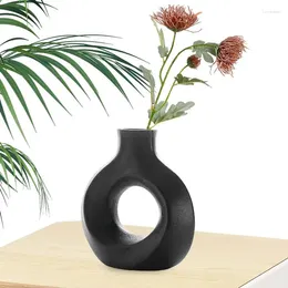 Vases Circle Vase For Centrepieces Modern Tabletop Ceramic Minimalist Home Decor Dinner Table Elegant Flower Holiday