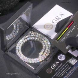 2024 Armband Halskette Hip-Hop Tennis Sterling Silber VVS Moissanit Diamant Cluster Iced Out Kubanische Kette für Männer Frauen