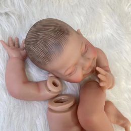 20Inch Already Painted Reborn Doll Kit April Hand-rooted Eyelashes Unassembled DIY Doll Parts With Cloth Body Toy Figure lol