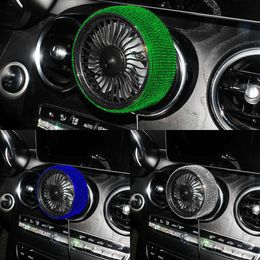 Upgrade Car Mini Fan Air Outlet USB Fan Diamond Auto Air Conditioner Ventilator Cooler Bling Car Accessories Interior For Girls