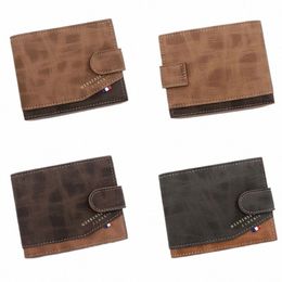 brand Men Wallet hasp Three fold Male Clutch bag Zipper Coin Pocket Vintage Mey Purses new Card Holder Purse cartera hombre T3Re#