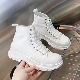 Casual Shoes Women's Canvas Spring Summer Breathable Platform Increased Muffin Sneakers 2024 Autumn Cloth Dad Trendy 35-44