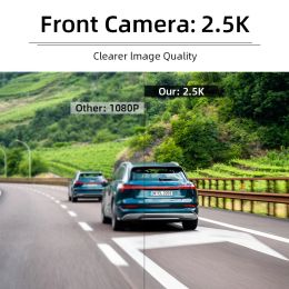Jansite 10 Inch 4K/2.5K/1080P Car DVR Mirror Touch Screen Video Recorder Dual Lens Rear view Dash Cam Mirror 1080P Rear Camera