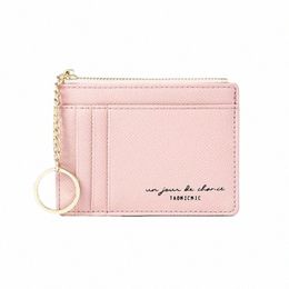 1pc New Fi Women Wallets Zipper PU Leather Coin Purse Mini Key Chain Portable Small Wallet Multi card Bit Card Holder L0lq#