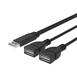 2.0 USB One Female, Two Male Data Charging Cable One-to-Two Charging Cable 1 Minute 2USB Data Cable 30cm