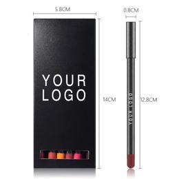 12Pcs/Set Waterproof Lip Pencil Set Matte Lip Liner Long Lasting Makeup Pens Easy to Wear Private Label Makeup Vendor 240323