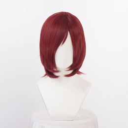 Wigs Uzumaki Nagato Wigs Anime Nagato Pain Short Red Synthetic Hair Cosplay Wigs + Wig Cap