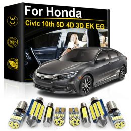Car Interior LED Light For Honda Civic 10th Gen 5D 4D 3D EK EG 1992- 2010 2014 2015 2016 2017 2018 2019 2020 Accessories Canbus