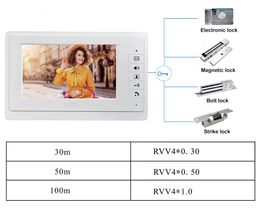 7-Inch Phone Door Intercom Camera Apartment Intercom Video Doorbell With Camera Residential Security Protection