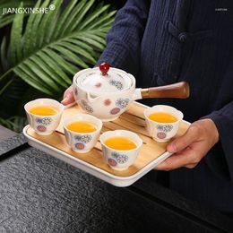 Teaware Sets Chinese Tea Set Travel Ceramic Portable Teapot Maker Infuser Teacup Cup For