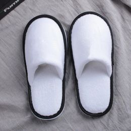 5 Pairs Children's Disposable Slippers Hotel Room SPA Portable Closed Toe Cute Slippers Home Guest Kids Baby Indoor Travel Shoes