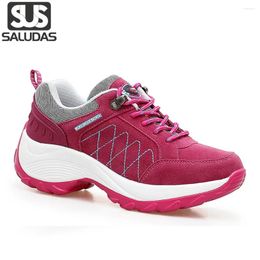 Casual Shoes SALUDAS Ladies' Running Shoe Thick Soled Jungle Adventure Anti-Skid Wear-Resistant Hiking Portable Breathable Sneaker