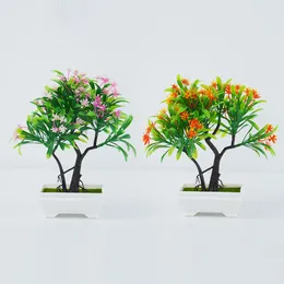 Decorative Flowers Simulated Plant Potted Plants Indoor Green Fake Office Table For Desktop Home Garden Decoration Wedding