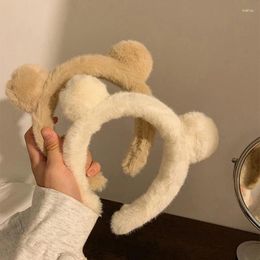 Hair Accessories Girls Cute Plush Bear Ears Headband Autumn Winter Head Hoop Cartoon Kid Hairband Headdress