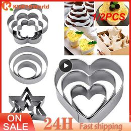 Baking Moulds 1/2PCS Set Heart Shape Cookie Cutter Mould Year Decoration Cake Biscuit Tools Christmas Kitchen