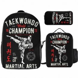 taekwdo Martial Arts Throw Pillow For Sale Secure Snug Knapsack 3 in 1 Set 17 Inch Backpack Lunch Bag Pen Bag Sports Activiti k8Ve#