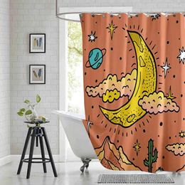 Shower Curtains Boho Wild West Theme Cowboy Riding Horse Desert Bathroom Frabic Waterproof Polyester Bath Curtain With Hooks