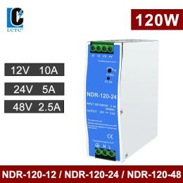 NDR120W Input 100V-220V AC TO DC Industrial DIN Rail NDR Type Switching Power Supply 12/24/48V