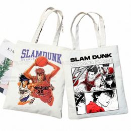 slam Dunk Shop Bag Canvas Shopper Japanese Anime Hanamichi Sakuragi Bolsas De Tela Bag Sho SLAM DUNK Reusable Sacolas O5zZ#