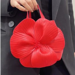 Storage Bags Early Spring Fashion Ins Bag French Petal Flower Tote Creative Handbag Single Shoulder Crossbody Chain