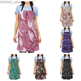 Aprons Aesthetic Women kitchen apron original Children Waterproof girl custom man waiter work apron oil proof mandala vintage Persia Y240401R6YN