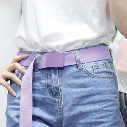 Belts Nylon Waist Strap For Women Men Student Canvas Alloy Pin Buckle Jeans Dresses Waistband Decoration