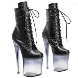 Dance Shoes Leecabe 20cm/8inches PU Upper Fashion Ankle High Heel Platform Pole Dancing Boot