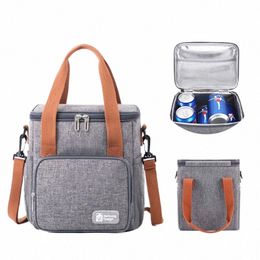 portable Thermal Cooler Bag Outdoor Picnic Food Snack Beverage Drink Fresh Kee Organiser Insulated Lunch Box Zipper Knapsack 95Uu#