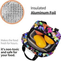 Lunch Bag Insulated Women Samll Portable Leak Proof Butterfly Waterproof Reusable College Work Picnic
