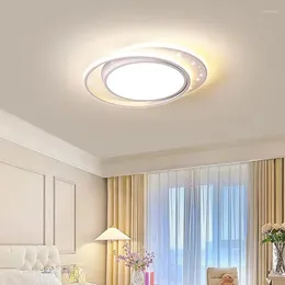 Ceiling Lights Modern Bedroom Chandeliers Led For Room Living Study Lamp Remote Control Simple White Ring Round Light